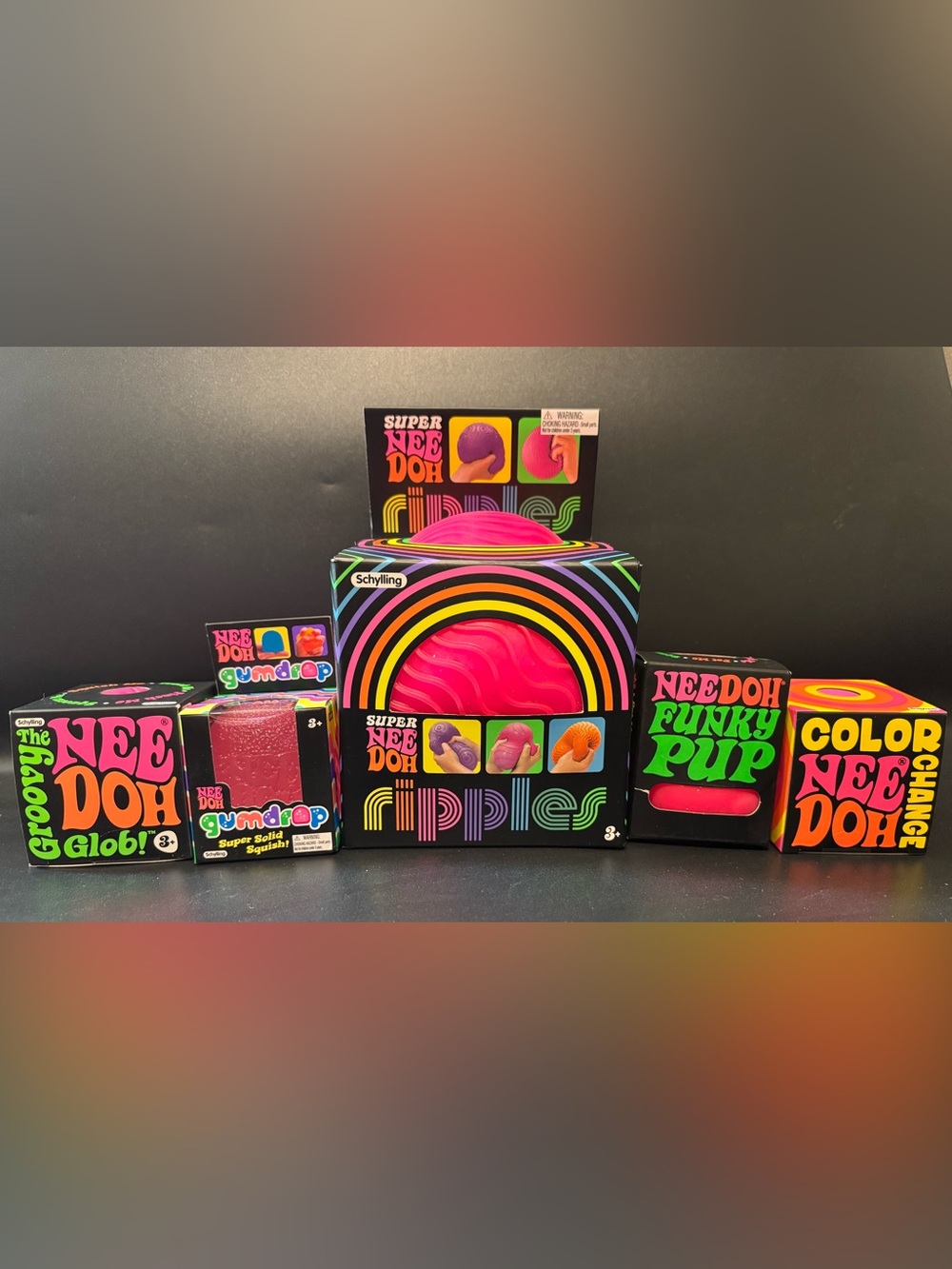🩷✨ Pink Schylling NeeDoh Bundle - 5 Items - RARE NIB